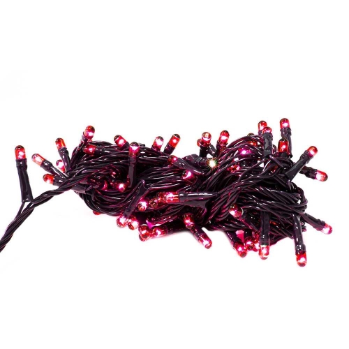 Instalatie Pom Craciun, 100 Becuri Led, Rosie