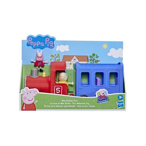Figurina Peppa Pig si trenul lui miss Rabbit, Peppa Pig