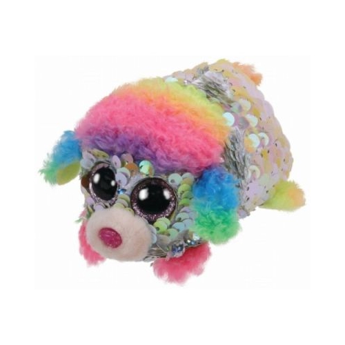 Jucarie de plus Teeny Tys Floral Pudel, cu paiete, 10 cm, TY