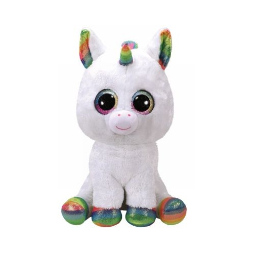 Jucarie de plus Beanie Boos, Unicornul Pixy, 42 cm, alb, TY