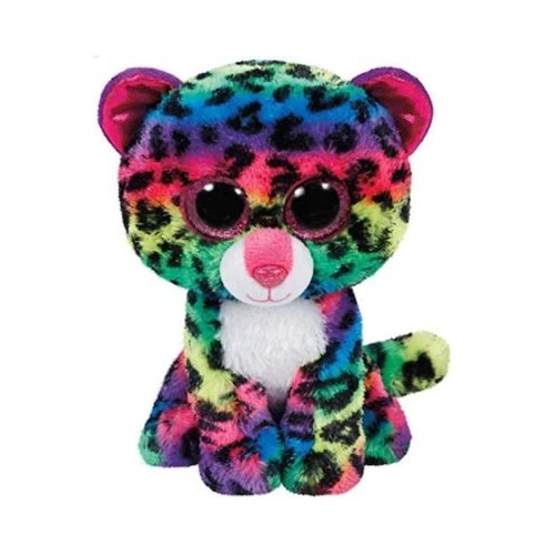 Jucarie de plus Dotty, leopardul multicolor, 15 cm, TY