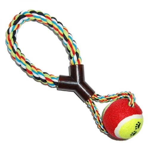  4DOG-Jucarie Bumbac-Minge-cu-Maner