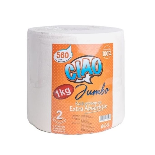 Ciao Prosop bucatarie hartie Jumbo, 115 M. Rola din hartie pentru stergere suprafete in casa
