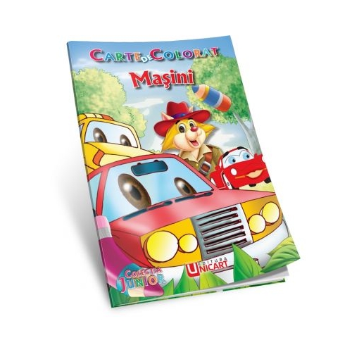 Masini. Carte de colorat Carti pentru copii Unicart grupdzc