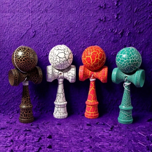Kendama. Jucarie din lemn natur 19 cm color Mozaic diverse culori