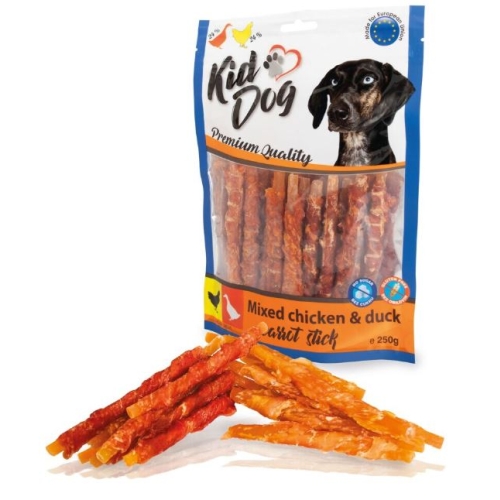 Recompense Pentru Caini, Mix, Betisoare De Morcov Invelite Cu Pui Si Rata, 250 g, A04598