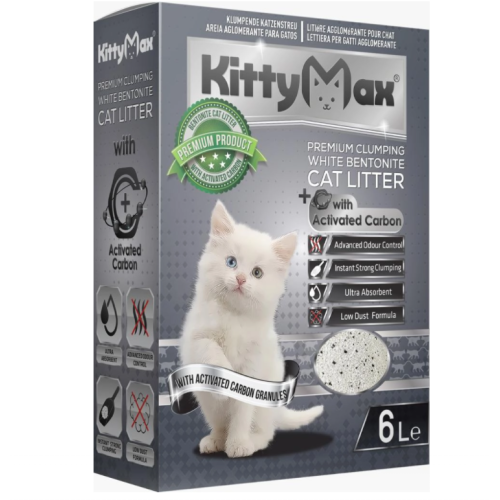 Asternut Igienic Premium Active Carbon pentru Pisici 6 L, KittyMax