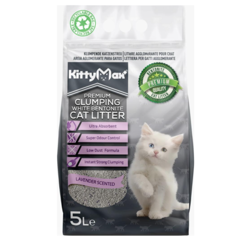 Asternut Igienic Premium Lavanda pentru Pisici 5 L, KittyMax
