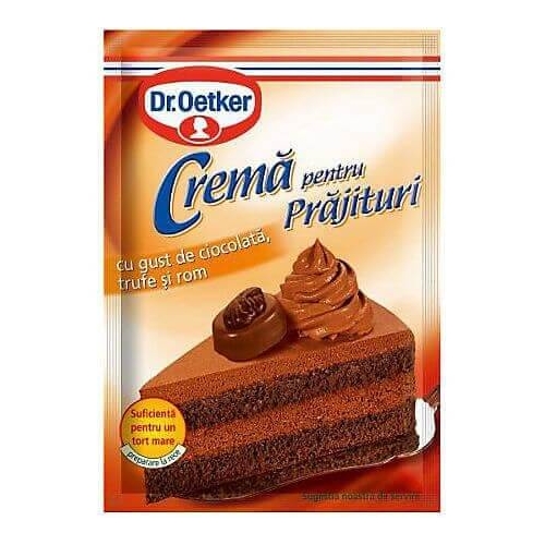 Dr. Oetker Mix pentru crema pentru prajituri cu gust de: ciocolata, trufe si rom, 57 gpe grupdzc.ro✅. Descopera gama copleta de produse la oferte speciale✅!