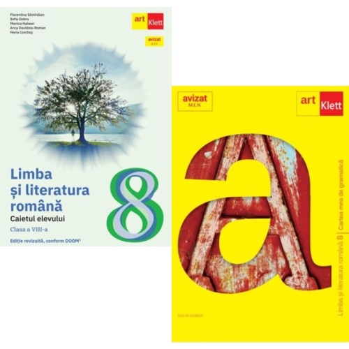 Pachet cartea mea de gramatica si caiet de romana clasa a 8-a - Florentina Samihaian Sofia Dobra