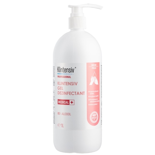 Klintensiv Virucid Gel dezinfectant maini, avizat Ministerul Sanatatii, 1000 ml. Produs pentru igienizarea pielii