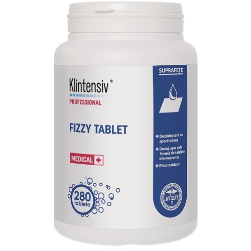 Dezinfectant concentrat tablete clorigene 280 buc, Fizzy Tablet Klintensiv