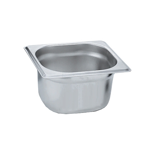 Cuva GN1/6 h-150mm, capacitate 2.4 litri, inox AISI304, dimensiuni 176x162x150mm