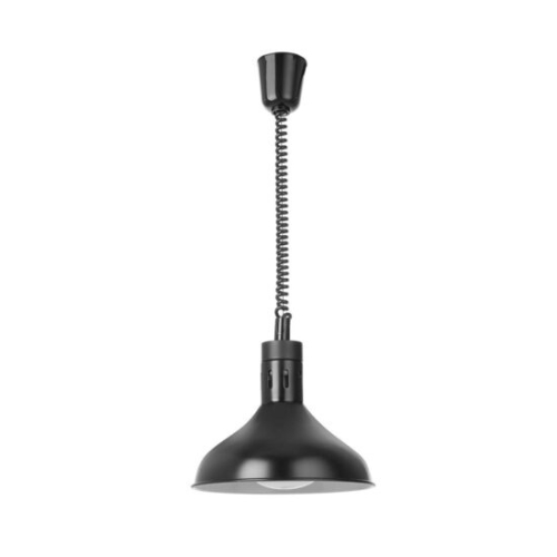 Lampa termica cu ridicare si coborare, forma de clopot, HENDI, Negru, 230V/250W, diam. 295x(H)207mm