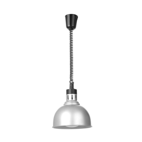 Lampa termica tip cupola, cu reglare pe inaltime, HENDI, Argintiu, 230V/250W, diam. 250x(H)207mm