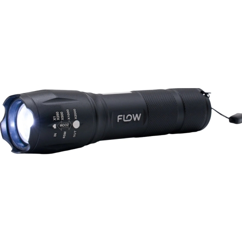 Lanterna LED aluminiu cu zoom si suport bicicleta, FLOW FB-T6G