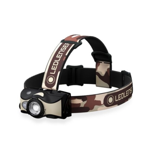 Lanterna-de-cap-reincarcabila-600 lm-raza-luminoasa-200 m,-LEDLENSER-MH8-Black-Sand