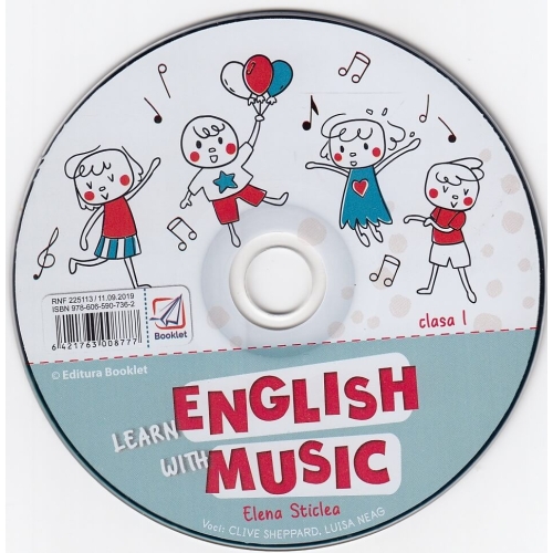 CD pentru Learn English with music â€“ caiet de lucru pentru clasa I - Elena Sticlea, editura Booklet