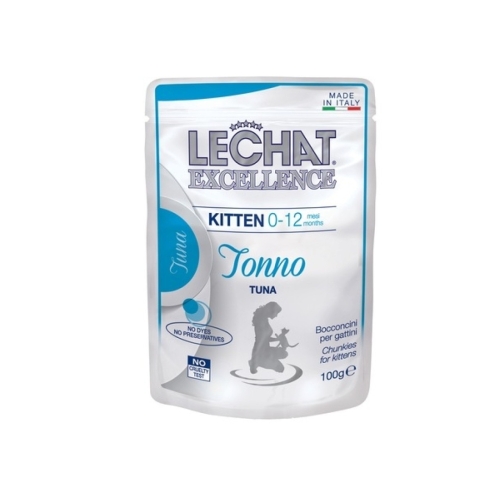 Monge Hrana Umeda Pentru Pisici, LeChat Excellence Kitten Junior, Cu Ton, 100 g