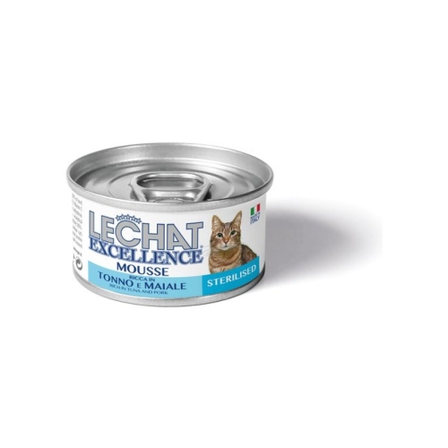 Monge Hrana Umeda Pentru Pisici, LeChat Excellence Steril, Mousse Cu Ton/Porc, 85 g