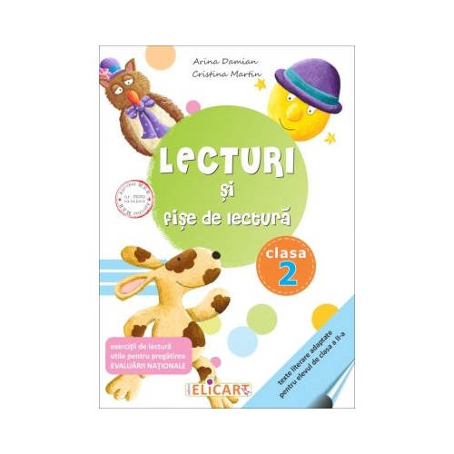 Lecturi si fise de lectura. Clasa a II-a - Arina Damian, Cristina Martin, Elicart, Auxiliare Limba romana Clasa 2
