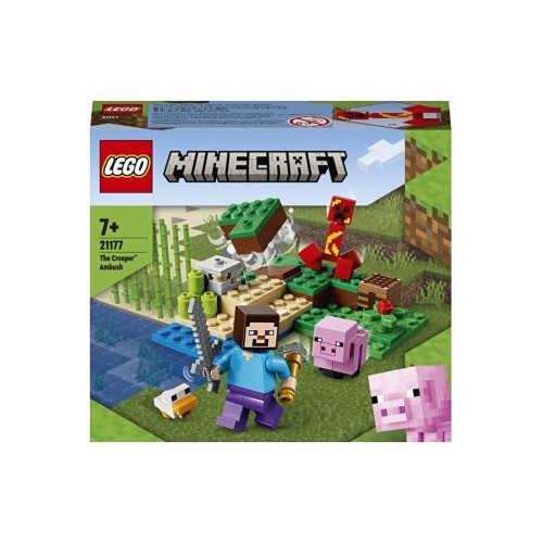 LEGO Minecraft Ambuscada Creeper-ului 21177, 72 piese