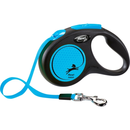 Flexi Lesa Neon, Banda, S: 5 m/15 kg, Albastru Neon, 209312