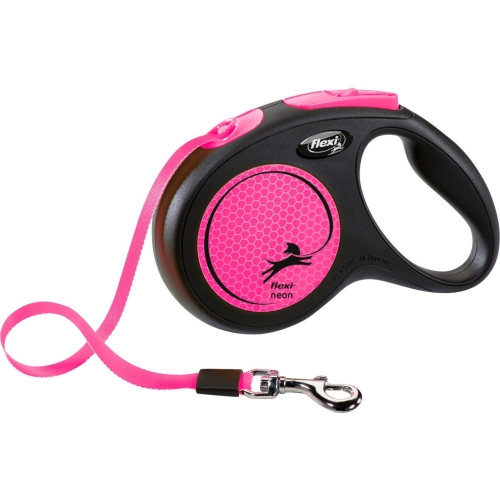 Flexi Lesa Neon, Banda, M: 5 m/25 kg, Roz Neon, 209326
