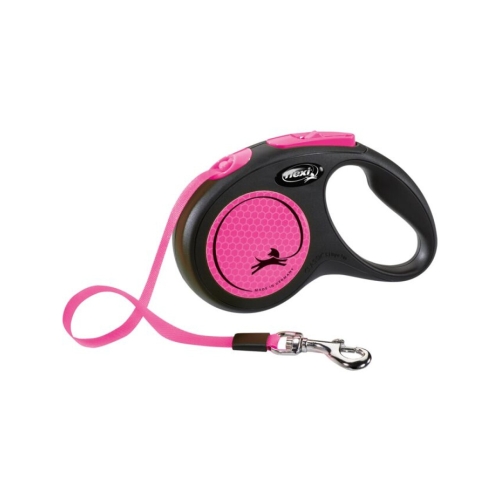 Flexi Lesa Neon, Banda, S: 5 m/15 kg, Roz Neon, 209316