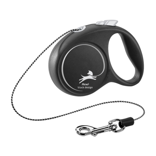 Flexi Lesa Black Design, Snur, XS: 3 m/8 kg, Negru, 12241