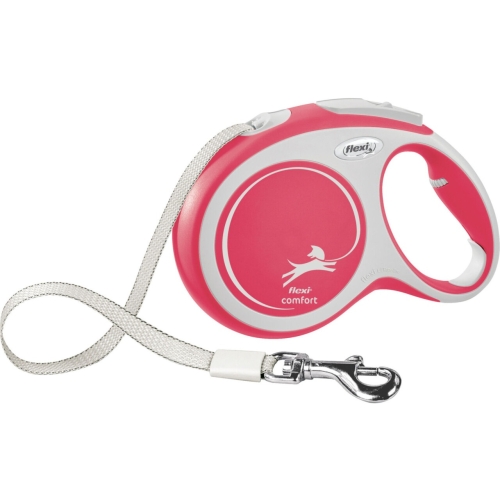 Flexi Lesa Comfort, Banda, XS: 3 m/12 kg, Rosu, 213303