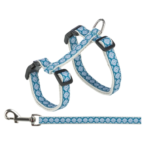 Trixie Ham si Lesa Pentru Pisici, 27-45 cm/13 mm, 1.20 m, Gri/Albastru, 41903