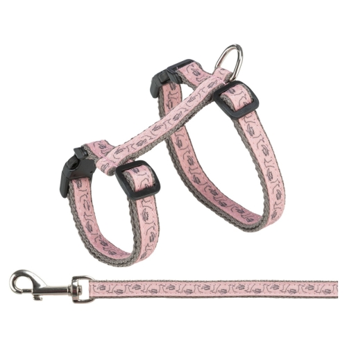 Trixie Ham Si Lesa Pentru Pisici, 27-45 cm/13 mm, 1.20 m, Roz/Gri, 41873