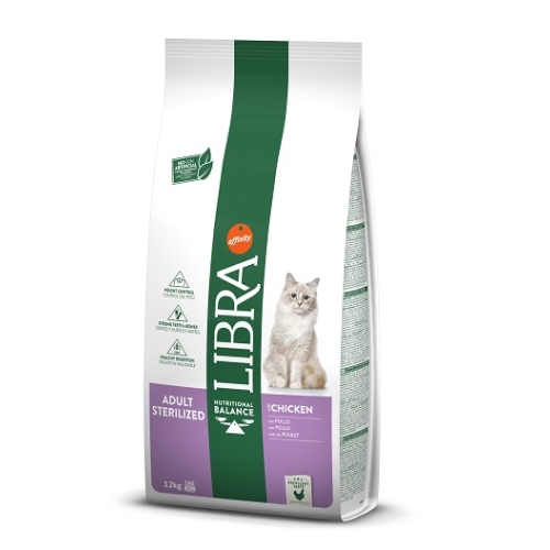 Hrana uscata Pisici Sterilizate Adult, cu Pui, 12 kg, Libra Cat
