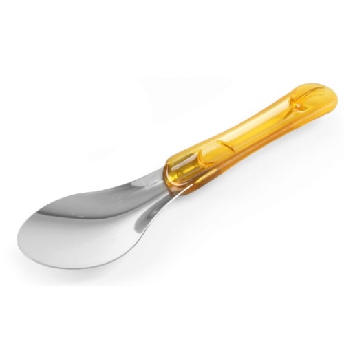 Lingura servire inghetata, inox, Hendi, maner Tritan galben, lungime 26 cm