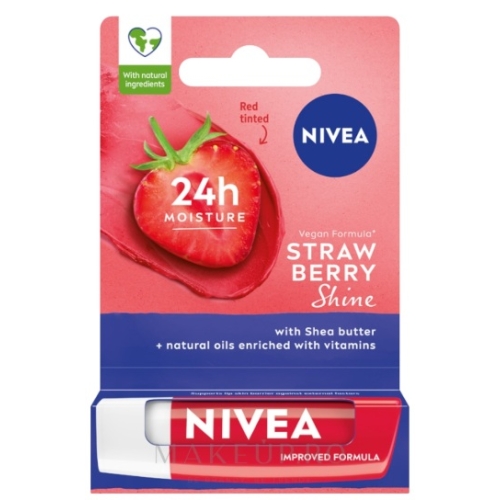 Balsam de buze Strawberry Shine cu Uleiuri naturale, 5.5 ml, Nivea