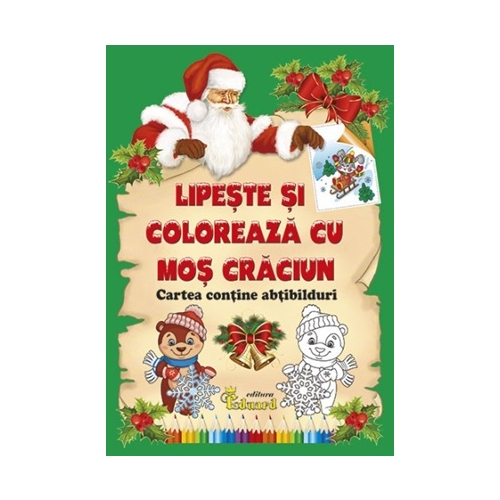 Lipeste si Coloreaza cu Mos Craciun