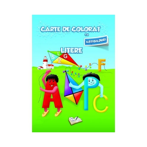Carte de colorat cu abtibilduri. Litere, editura Ars Libri