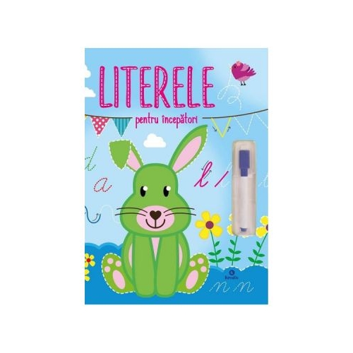 Literele pentru incepatori + marker lavabil. Auxiliar pentru prescolari, editura Kreativ