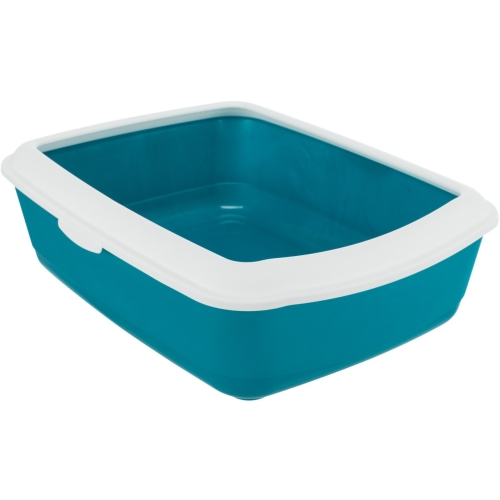 Trixie Litiera Classic, Cu Rama, 37 x 15 x 48 cm, Albastru Petrol/Alb, 40180