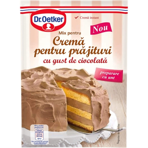 Mix pentru crema pentru prajituri cu gust de ciocolata Dr. Oetker , 155 gpe grupdzc.ro✅. Descopera gama copleta de produse la oferte speciale✅!