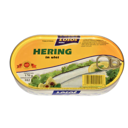 Losos Hering in ulei, 170 gpe grupdzc.ro✅. Descopera gama copleta de produse la oferte speciale✅!