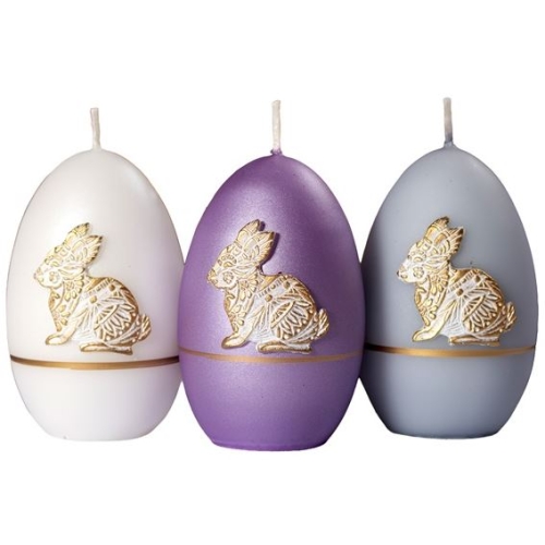 Set lumânări în forma de ou – Iepure auriu