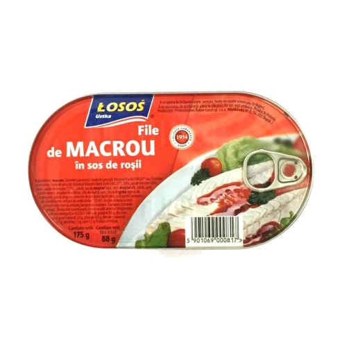 Losos File de Macrou in sos tomat, 170 gpe grupdzc.ro✅. Descopera gama copleta de produse la oferte speciale✅!