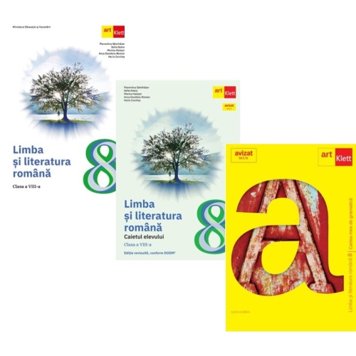 Pachet complet Limba si literatura romana clasa a VIII-a: manual, caiet si cartea de gramatica, autor Florentina Samihaian, Sofia Dobra