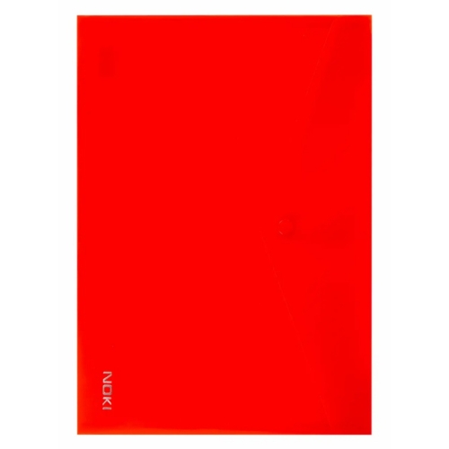 Mapa documente, Noki, A4, inchidere cu capsa, plastic, rosu