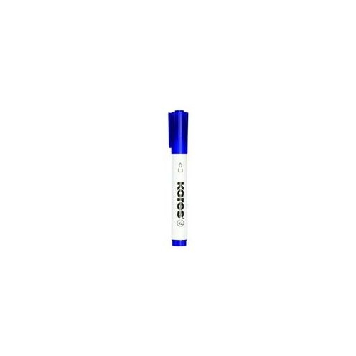 Marker pentru tabla Kores, varf rotund, linie scriere: 3-5mm, culoare albastra (KS000201)