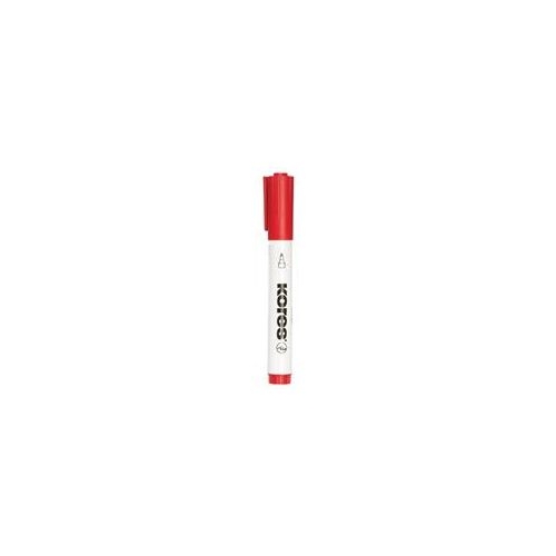 Marker pentru tabla Kores, varf rotund, linie scriere: 3-5mm, culoare rosu (KS000202)