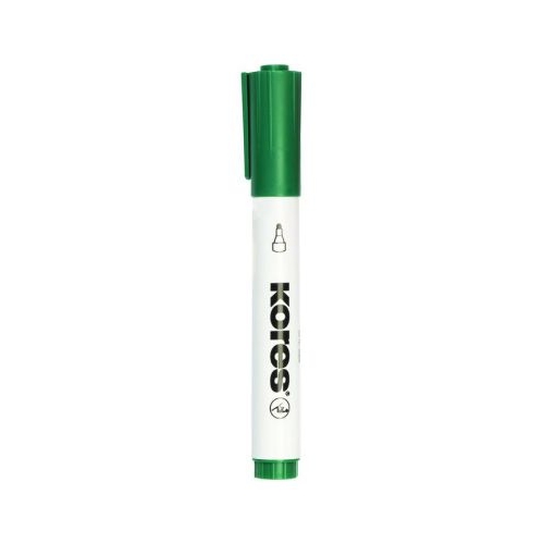 Marker pentru tabla Kores, varf rotund, linie scriere: 3-5mm, culoare verde (KS000204)