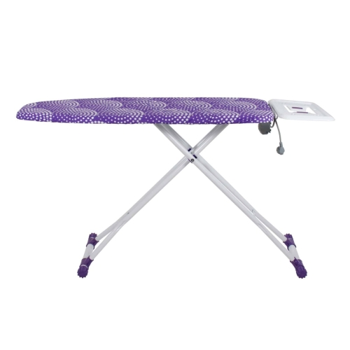 Masa de calcat cu cadru metalic si priza, bianco, Zilan